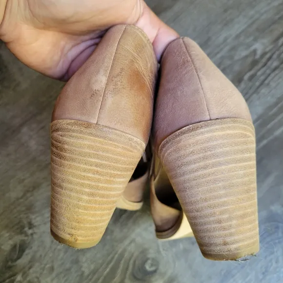 Eileen Fisher Nikki Leather Strappy Open Side Block Heel Open Toe Ankle Boots