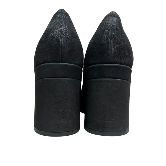 Eileen Fisher Womens Gabby Knit Pump Block‎ Heel Pointed Toe Black Sz 8.5M