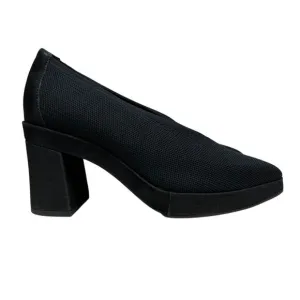 Eileen Fisher Womens Gabby Knit Pump Block‎ Heel Pointed Toe Black Sz 8.5M