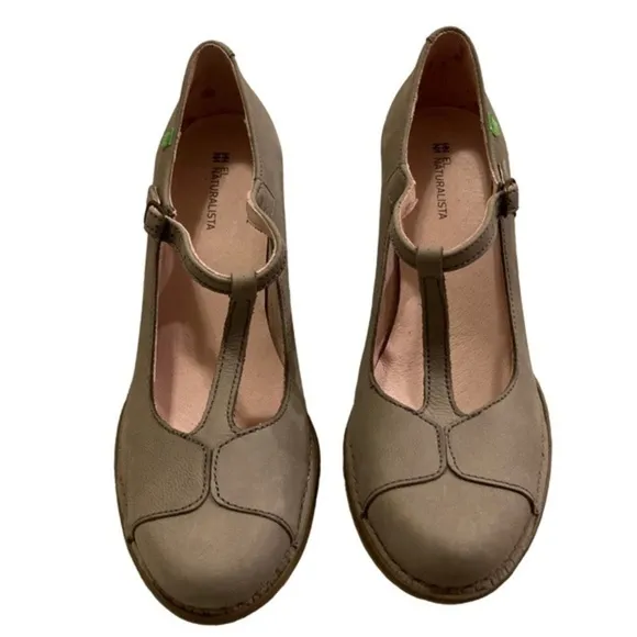 El Naturalista Woman Mary Jane Round ToePumps 38 Colibri Tan N474 Pump Shoes