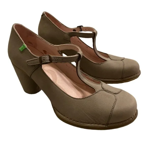 El Naturalista Woman Mary Jane Round ToePumps 38 Colibri Tan N474 Pump Shoes