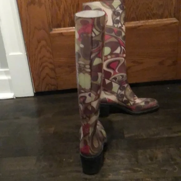 Emilio Pucci multicolor rubber rain boots
