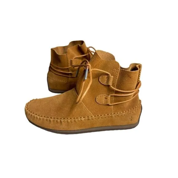 EMU Australia Women’s Burnie Suede Leather Hidden Wedge Bootie Boots Size 7