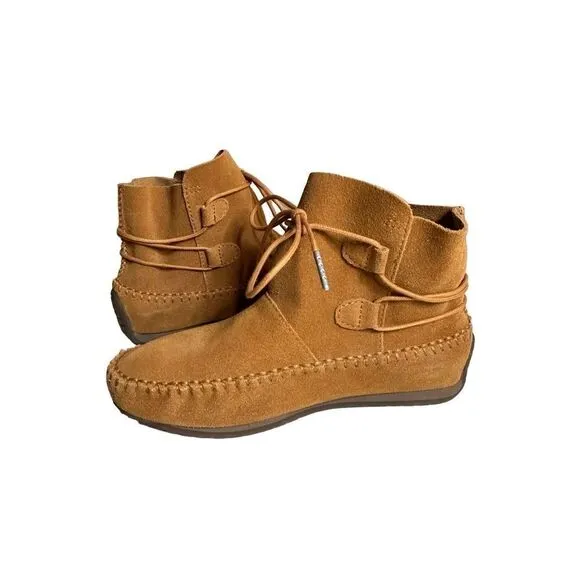 EMU Australia Women’s Burnie Suede Leather Hidden Wedge Bootie Boots Size 7