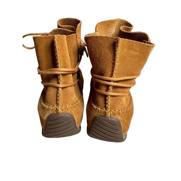 EMU Australia Women’s Burnie Suede Leather Hidden Wedge Bootie Boots Size 7