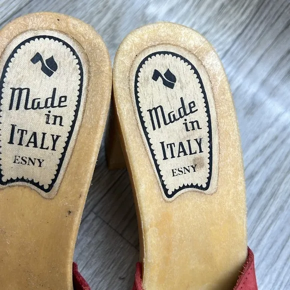 ESNY Made in Italy 1970S ITALIAN LEATHER MULES