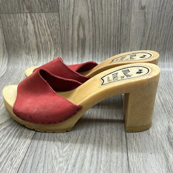 ESNY Made in Italy 1970S ITALIAN LEATHER MULES