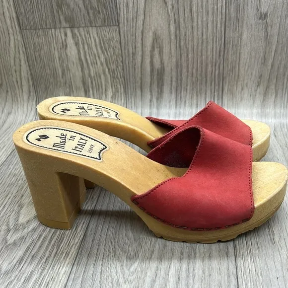 ESNY Made in Italy 1970S ITALIAN LEATHER MULES