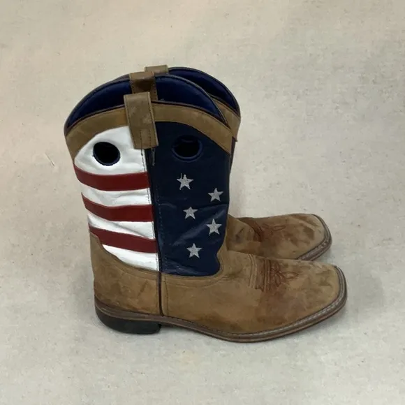 EUC Mens Smoky Mountain Patriotic Western Boots