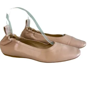 Everlane Women's Tan Slip On Elastic Back Round Toe Leather Flat Shoes Size 7