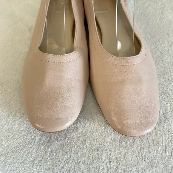 Everlane Women's Tan Slip On Elastic Back Round Toe Leather Flat Shoes Size 7