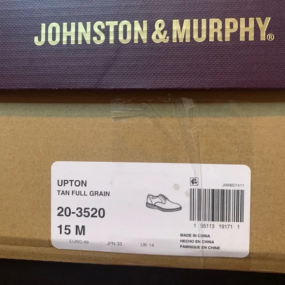 Excluded: Johnston &amp; Murphy Upton Brown Leather Oxford Shoes