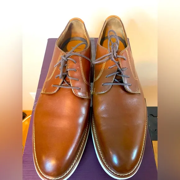 Excluded: Johnston &amp; Murphy Upton Brown Leather Oxford Shoes