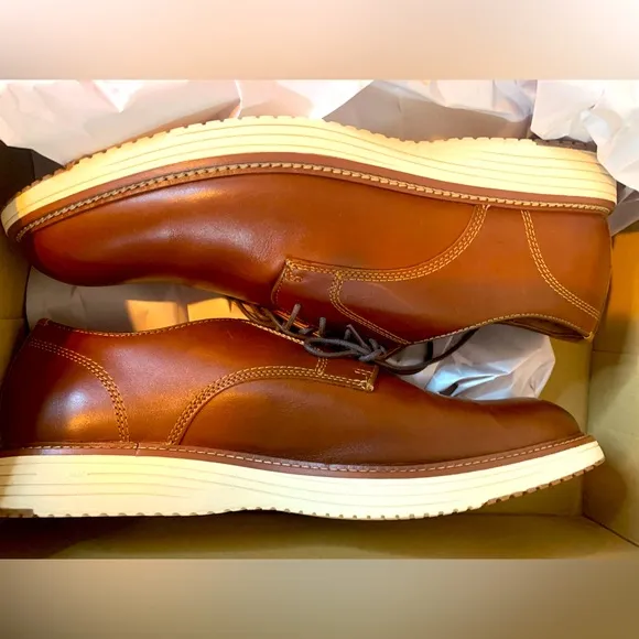 Excluded: Johnston &amp; Murphy Upton Brown Leather Oxford Shoes