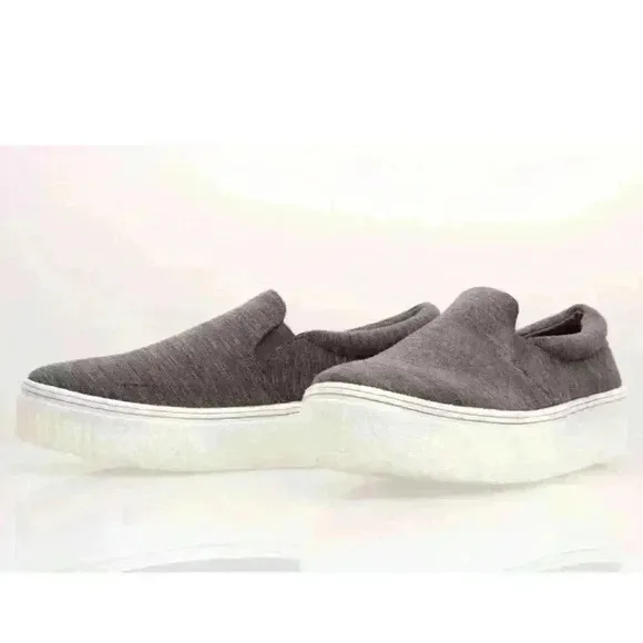 Fabletics Women's Pier Platform Grey Heather Knit Slip On Shoes