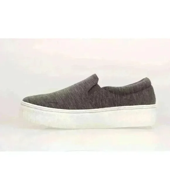 Fabletics Women's Pier Platform Grey Heather Knit Slip On Shoes