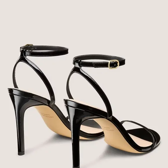 Famous Stuart Weitzman Black Patent Heels BRAND NEW! The ICONIC! Nudist Nudesong