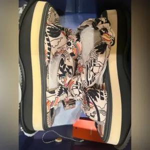 FARM Rio Brazil Scarf Print Platform Sandals Beach Puffy Shoes 9 40 HOST PICK