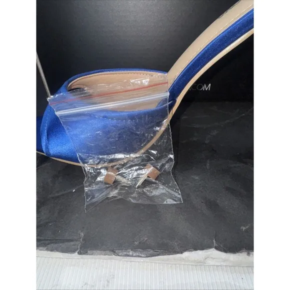 Fashion Nova Heels Energy Pointed Mules Blue Womens Shoe Size 9 New