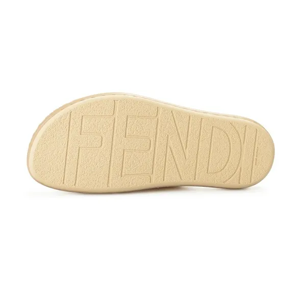 Fendi Beige FF Logo Sandal