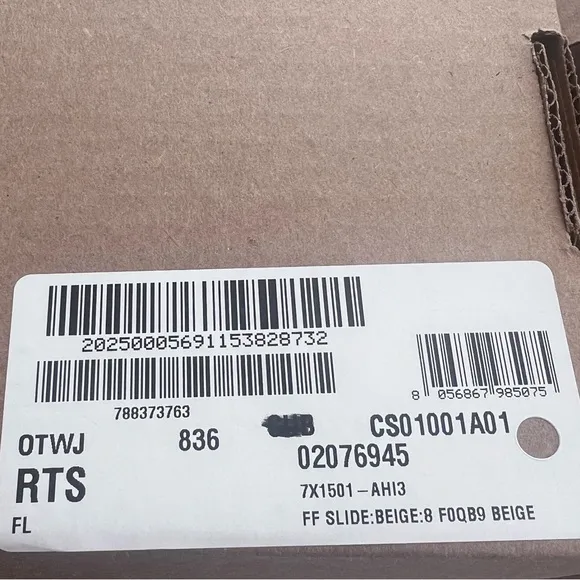 Fendi Beige FF Logo Sandal