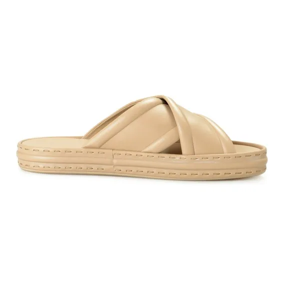 Fendi Beige FF Logo Sandal