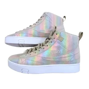 Fila Gennaio Prism Leather Suede Sneaker Women's Sz 9.5 Metallic Rainbow High