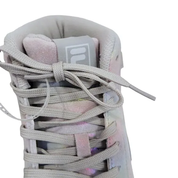 Fila Gennaio Prism Leather Suede Sneaker Women's Sz 9.5 Metallic Rainbow High