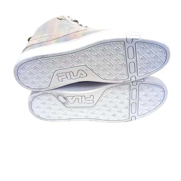 Fila Gennaio Prism Leather Suede Sneaker Women's Sz 9.5 Metallic Rainbow High