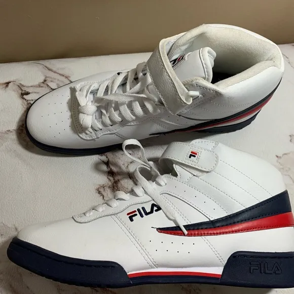 Fila Vulc Mens White High Top Lace Up Sneakers 12