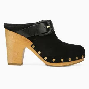 🔥🔥FIRE SALE 🔥🔥VERONICA BEARD Black Suede Clogs with Gold Accents