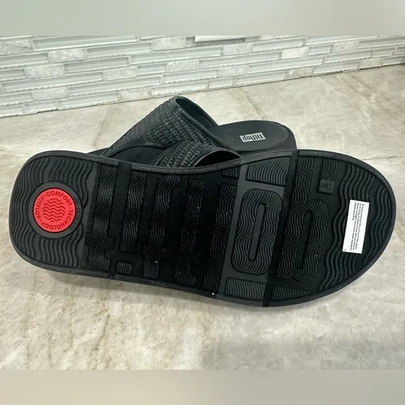 Fitflop, F-MODE Woven Flatform Toe-Post Sandals