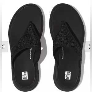 Fitflop, F-MODE Woven Flatform Toe-Post Sandals