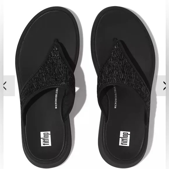 Fitflop, F-MODE Woven Flatform Toe-Post Sandals