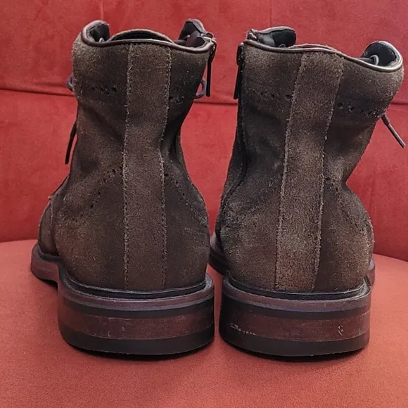 Flag Ltd. Wing Tip Brown Leather Suede Men's Boots Size 11.5