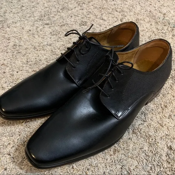 Florsheim Black Leather Kierland Lace Up Shoes Size 12EEE
