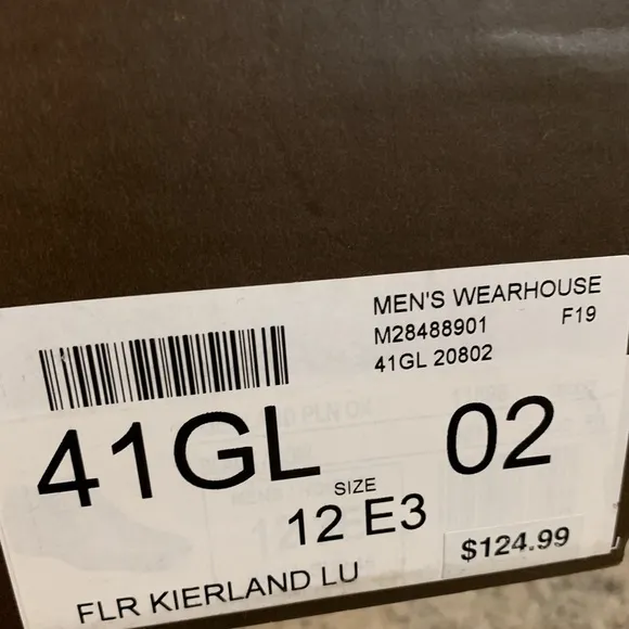 Florsheim Black Leather Kierland Lace Up Shoes Size 12EEE
