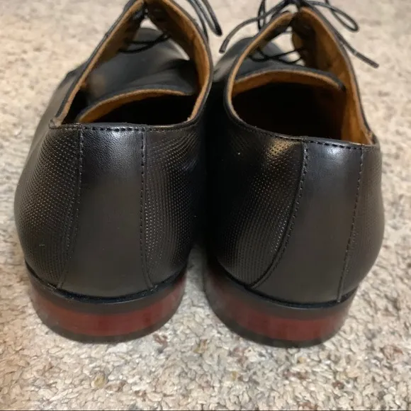 Florsheim Black Leather Kierland Lace Up Shoes Size 12EEE