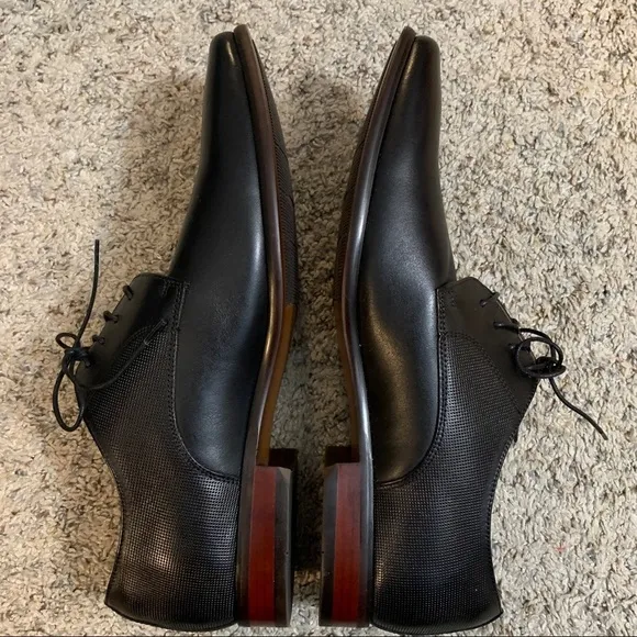 Florsheim Black Leather Kierland Lace Up Shoes Size 12EEE