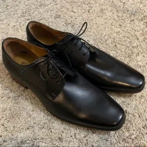 Florsheim Black Leather Kierland Lace Up Shoes Size 12EEE
