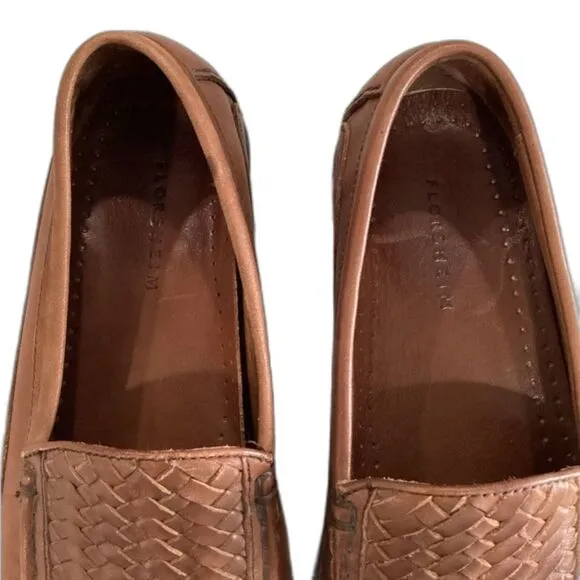 Florsheim Braided Men’s Leather Slip On Loafer Size 9.5 D Color Brown