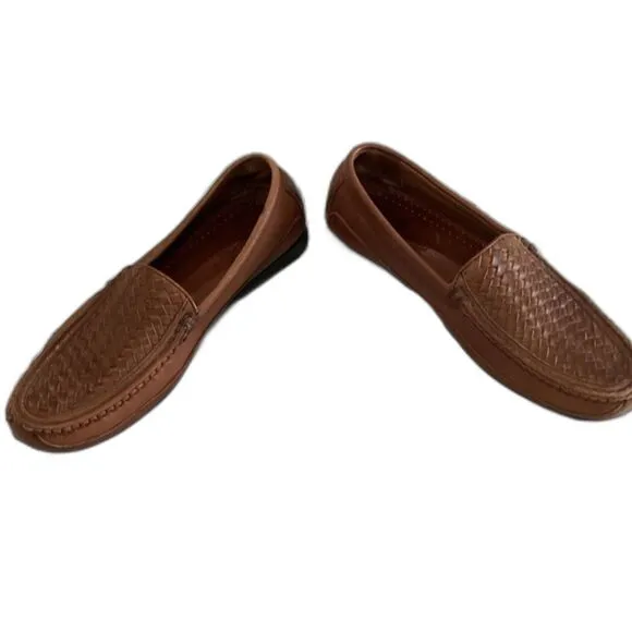 Florsheim Braided Men’s Leather Slip On Loafer Size 9.5 D Color Brown