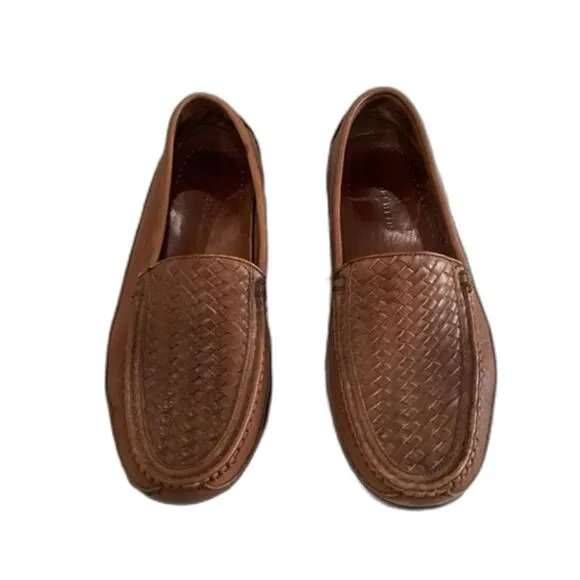 Florsheim Braided Men’s Leather Slip On Loafer Size 9.5 D Color Brown