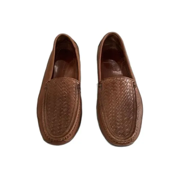 Florsheim Braided Men’s Leather Slip On Loafer Size 9.5 D Color Brown