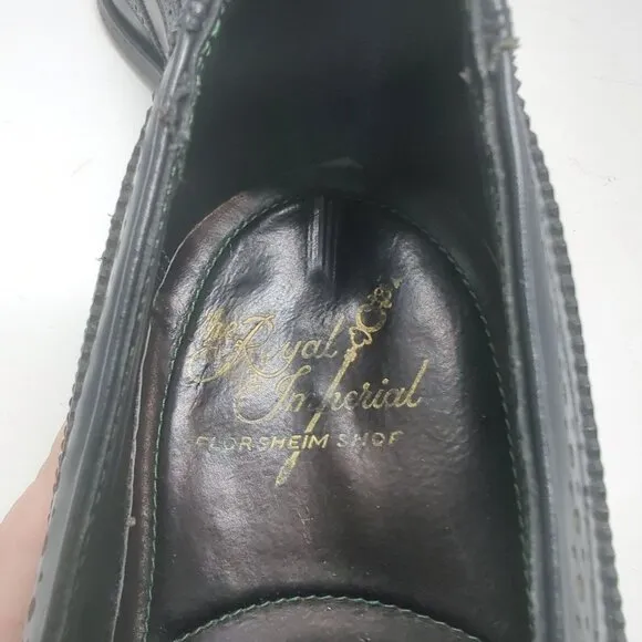 Florsheim Oxford Shoes 11 Royale Imperial Black Formal Wingtip