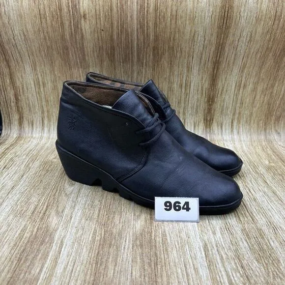 Fly London Pert Wedge Women's Size 10 Size 40 Ankle Boots Shoes Platform Booties