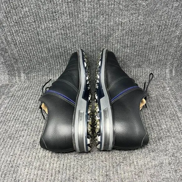 FootJoy DryJoys Premiere Series Packard Leather Golf Shoes Black Blue Mens 10.5