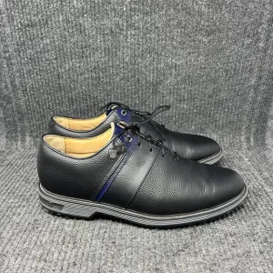FootJoy DryJoys Premiere Series Packard Leather Golf Shoes Black Blue Mens 10.5