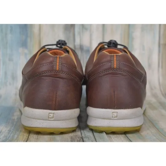 FootJoy Stratos Men's Size 11.5 (XW) Spikeless Golf Shoes Brown Leather Like NEW