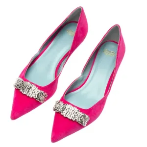 Frances Valentine Pink Women's Shoes with Embellished Size